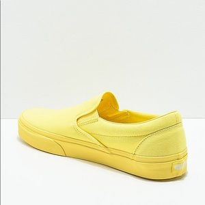 all yellow slip on vans